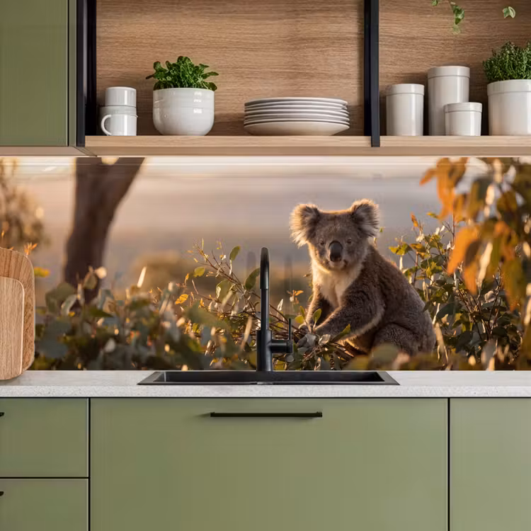 Kitchen splashback - Koala - Leaves - Morning light — 8