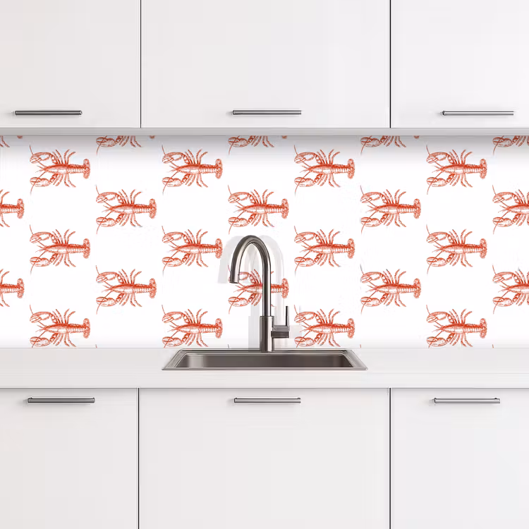Kitchen splashback - Lobster - Red - Pattern — 4