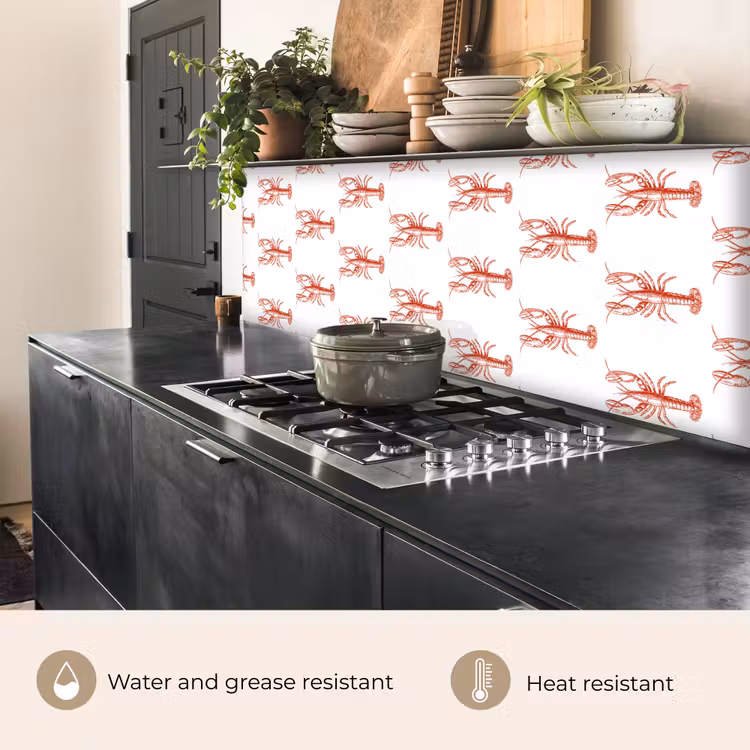 Kitchen splashback - Lobster - Red - Pattern — 5