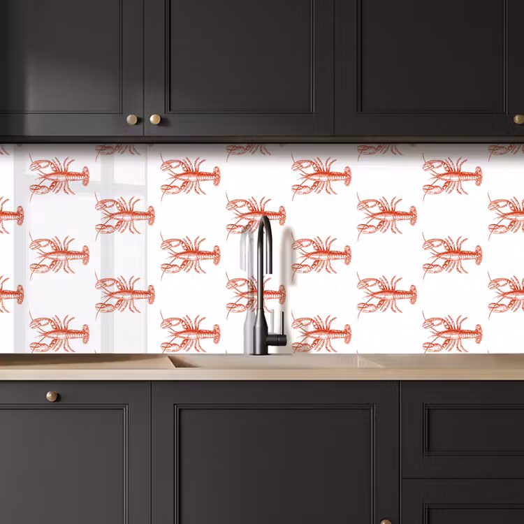 Kitchen splashback - Lobster - Red - Pattern — 6