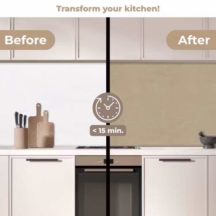 Kitchen splashback - Sand color - Granular texture - Concrete — 3