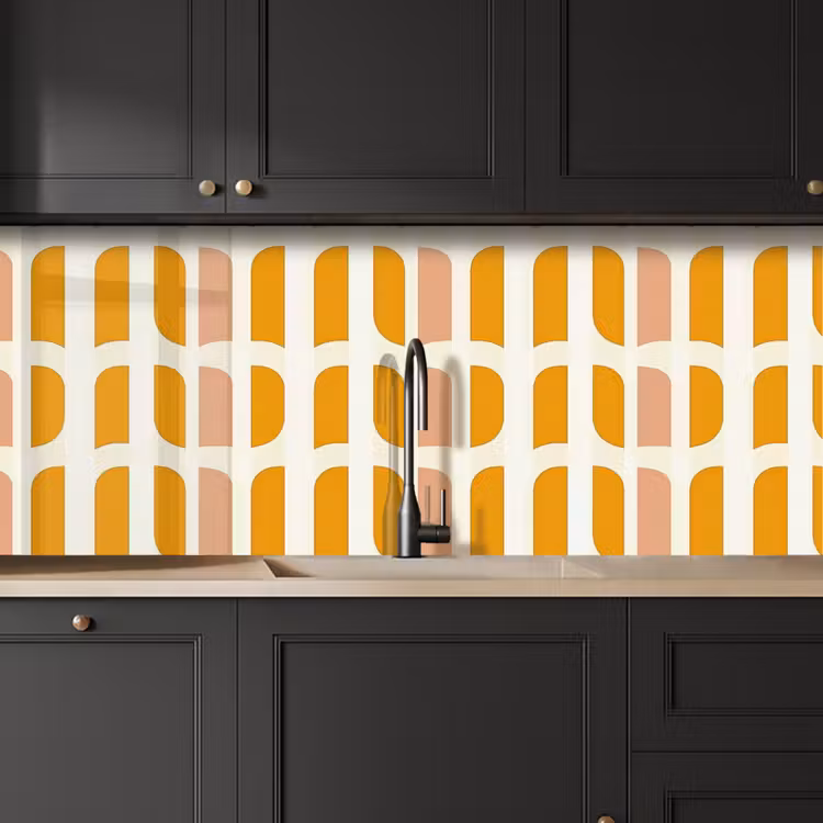 Kitchen splashback - Geometric - Pattern - Yellow - Pink — 6