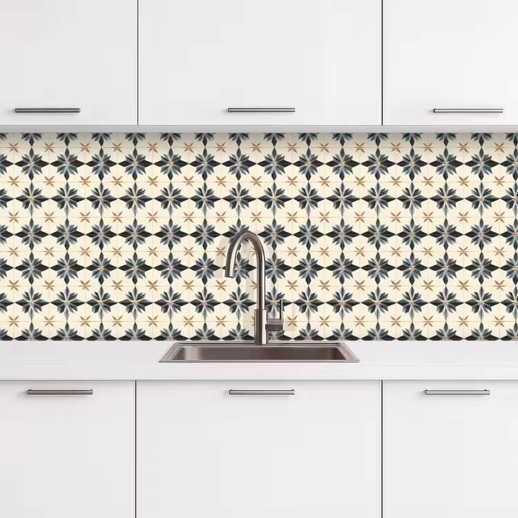 Kitchen splashback - Ornamental - Ornament - Blue — 4