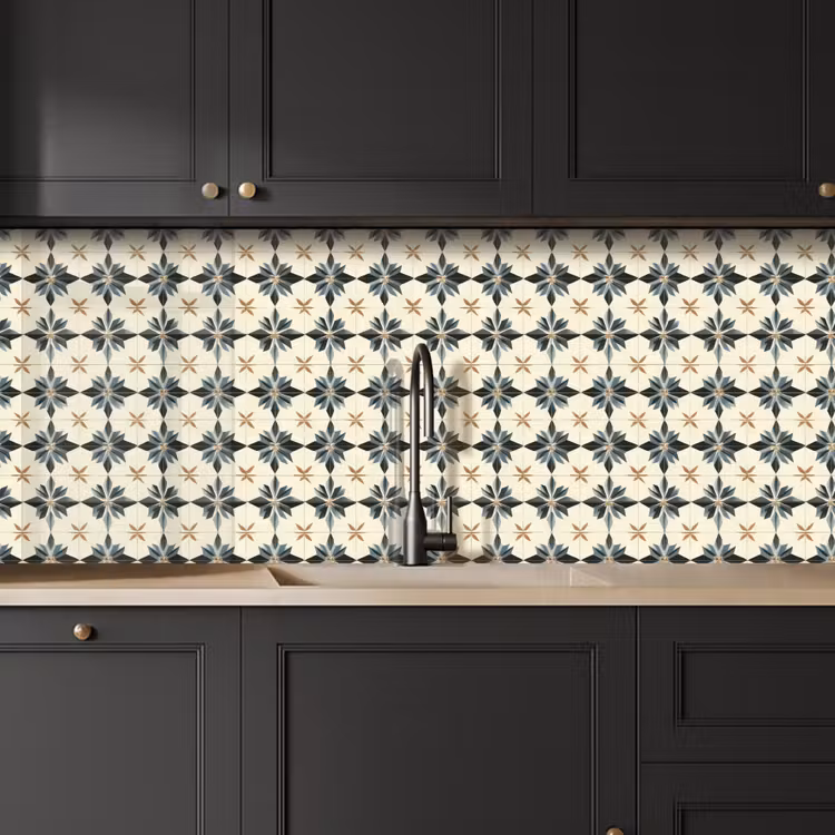 Kitchen splashback - Ornamental - Ornament - Blue — 6