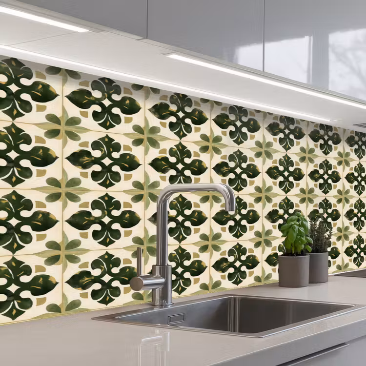 Kitchen splashback - Pattern - Tile - Green — 2