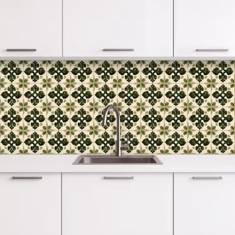 Kitchen splashback - Pattern - Tile - Green — 4