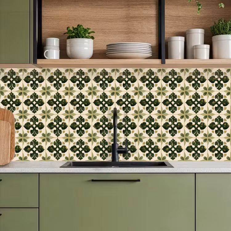 Kitchen splashback - Pattern - Tile - Green — 8