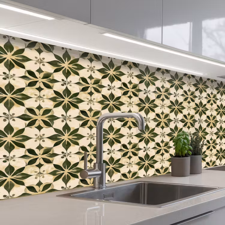 Kitchen splashback - Tile - Pattern - Green — 2