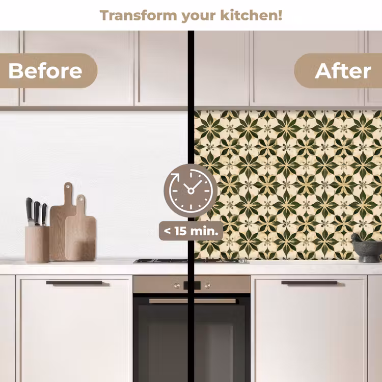 Kitchen splashback - Tile - Pattern - Green — 3