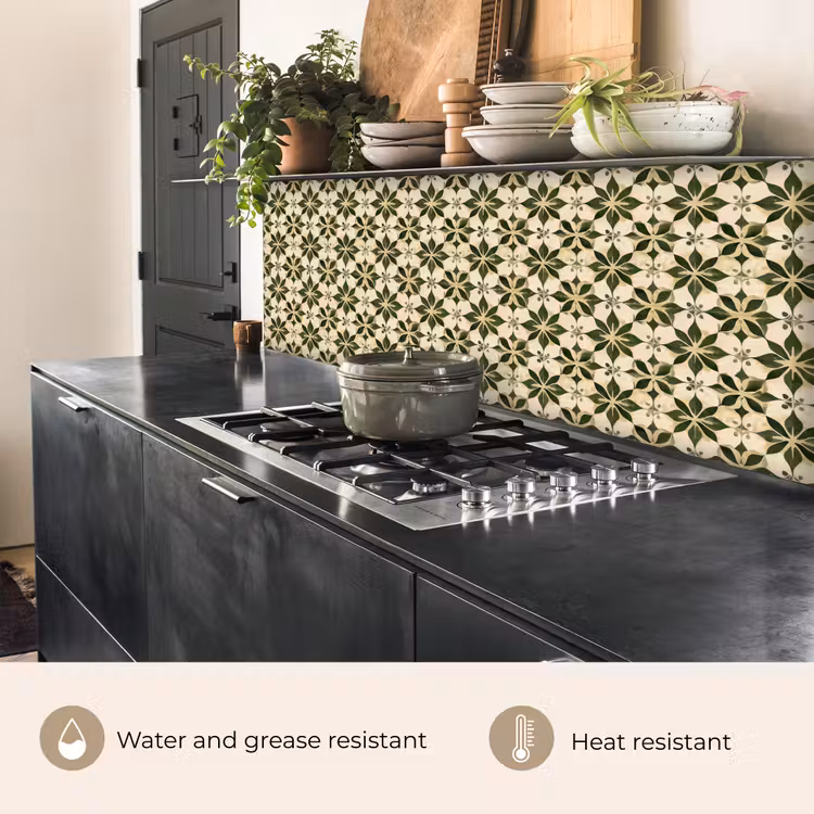 Kitchen splashback - Tile - Pattern - Green — 5