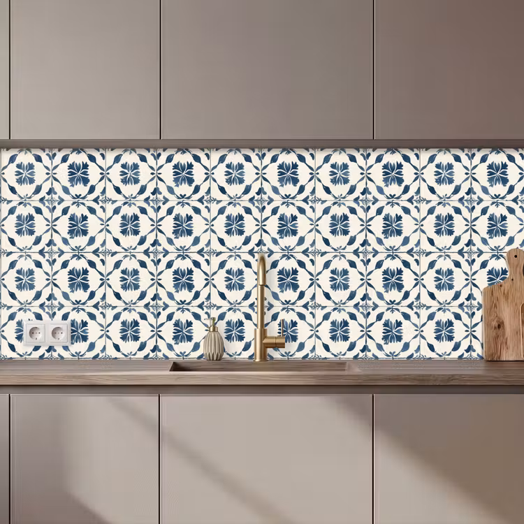 Kitchen splashback - Graphic - Tile - Blue — 1