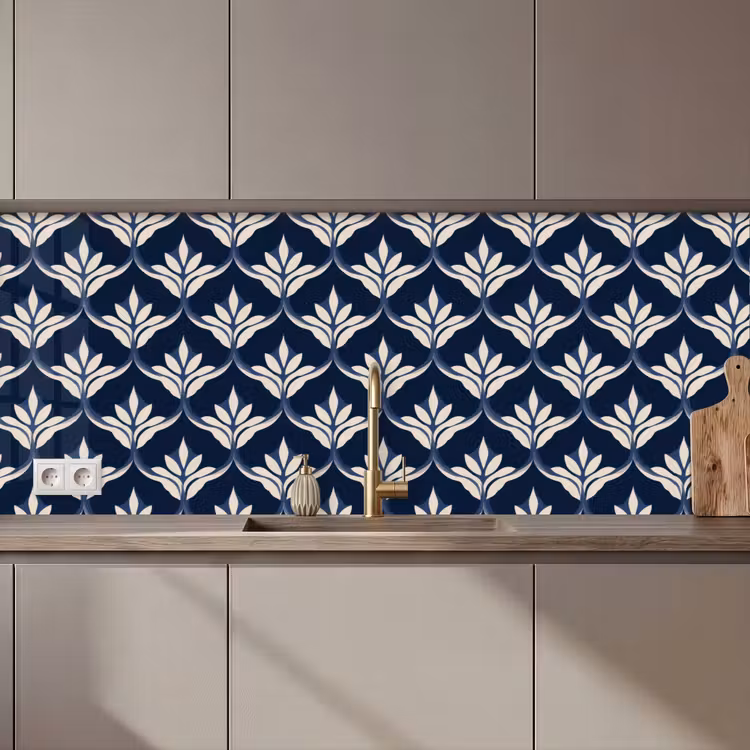 Kitchen splashback - Modern - Design - Blue — 1