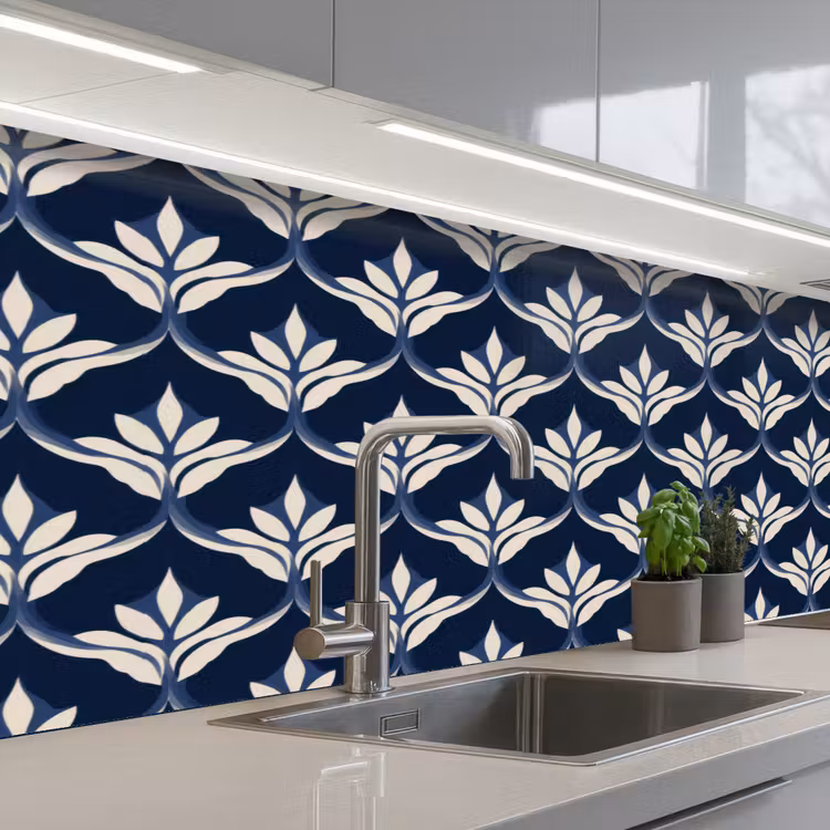 Kitchen splashback - Modern - Design - Blue — 2