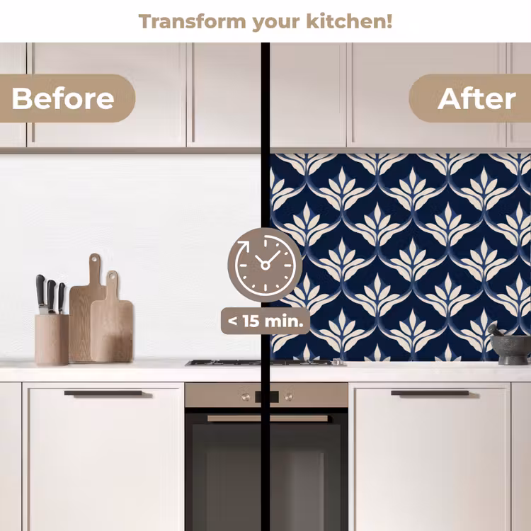 Kitchen splashback - Modern - Design - Blue — 3