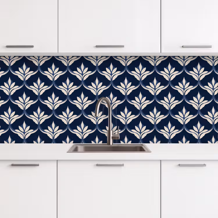 Kitchen splashback - Modern - Design - Blue — 4