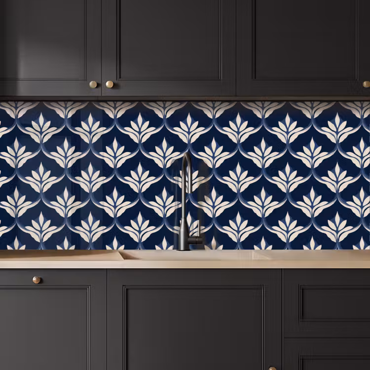 Kitchen splashback - Modern - Design - Blue — 6