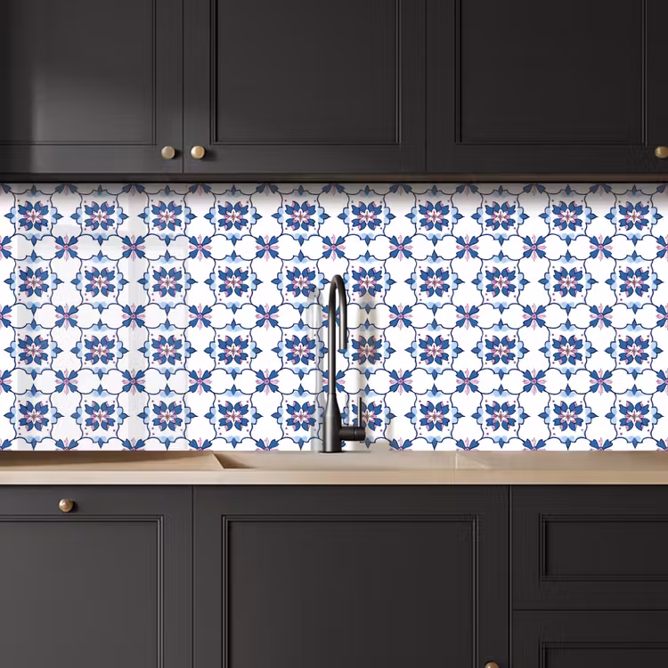 Kitchen splashback - Modern - Pattern - Blue - Pink — 6