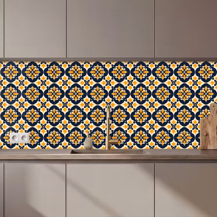 Kitchen splashback - Pattern - Decorative tile - Colorful — 1