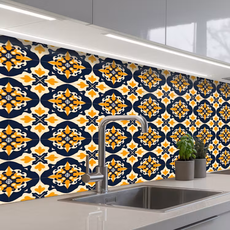 Kitchen splashback - Pattern - Decorative tile - Colorful — 2