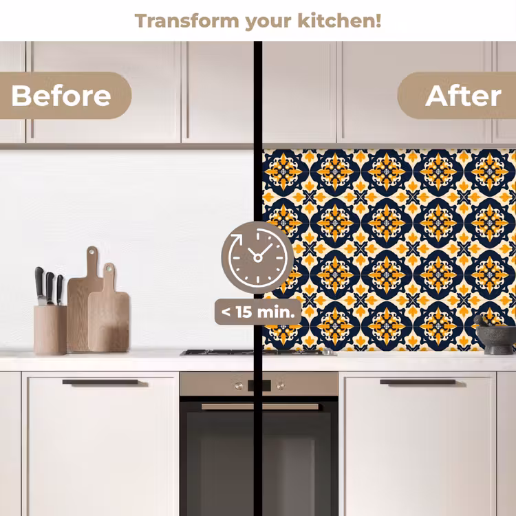 Kitchen splashback - Pattern - Decorative tile - Colorful — 3