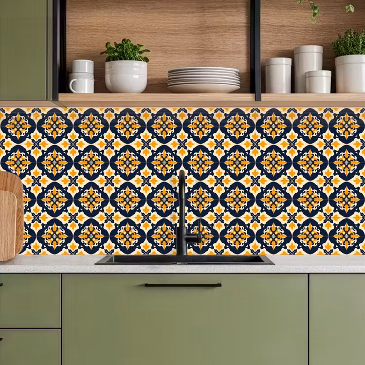 Kitchen splashback - Pattern - Decorative tile - Colorful — 8