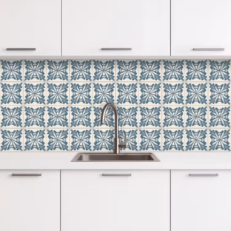 Kitchen splashback - Pattern - Tile - Blue — 4