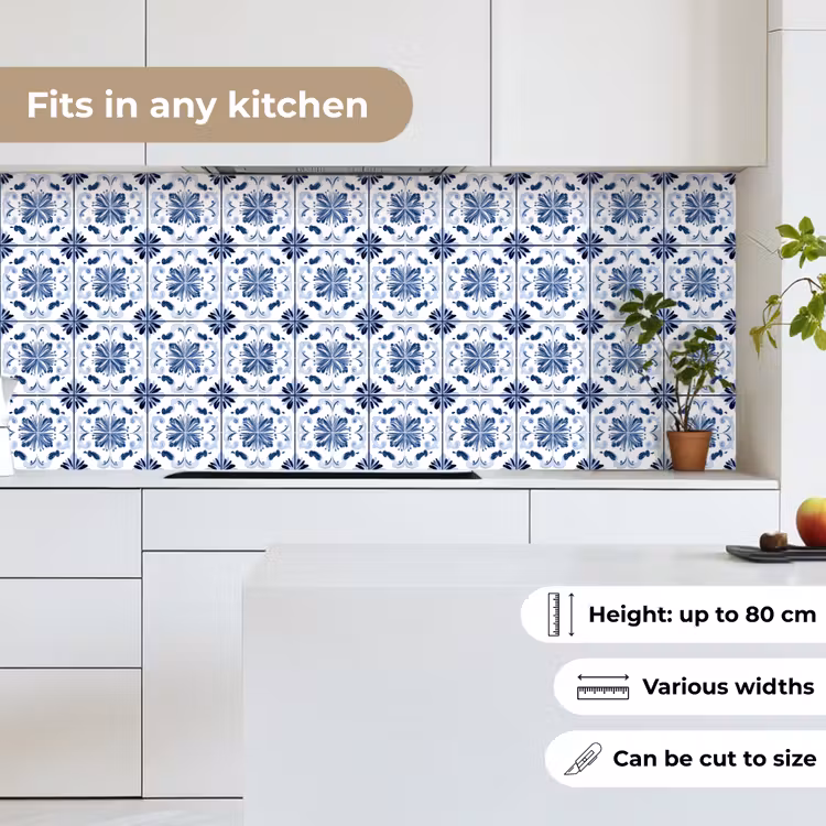 Kitchen splashback - Pattern - Tile - Blue — 7