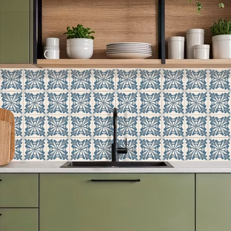 Kitchen splashback - Pattern - Tile - Blue — 8