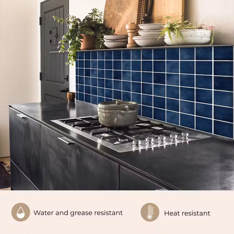 Kitchen splashback - Tile - Modern - Blue — 5