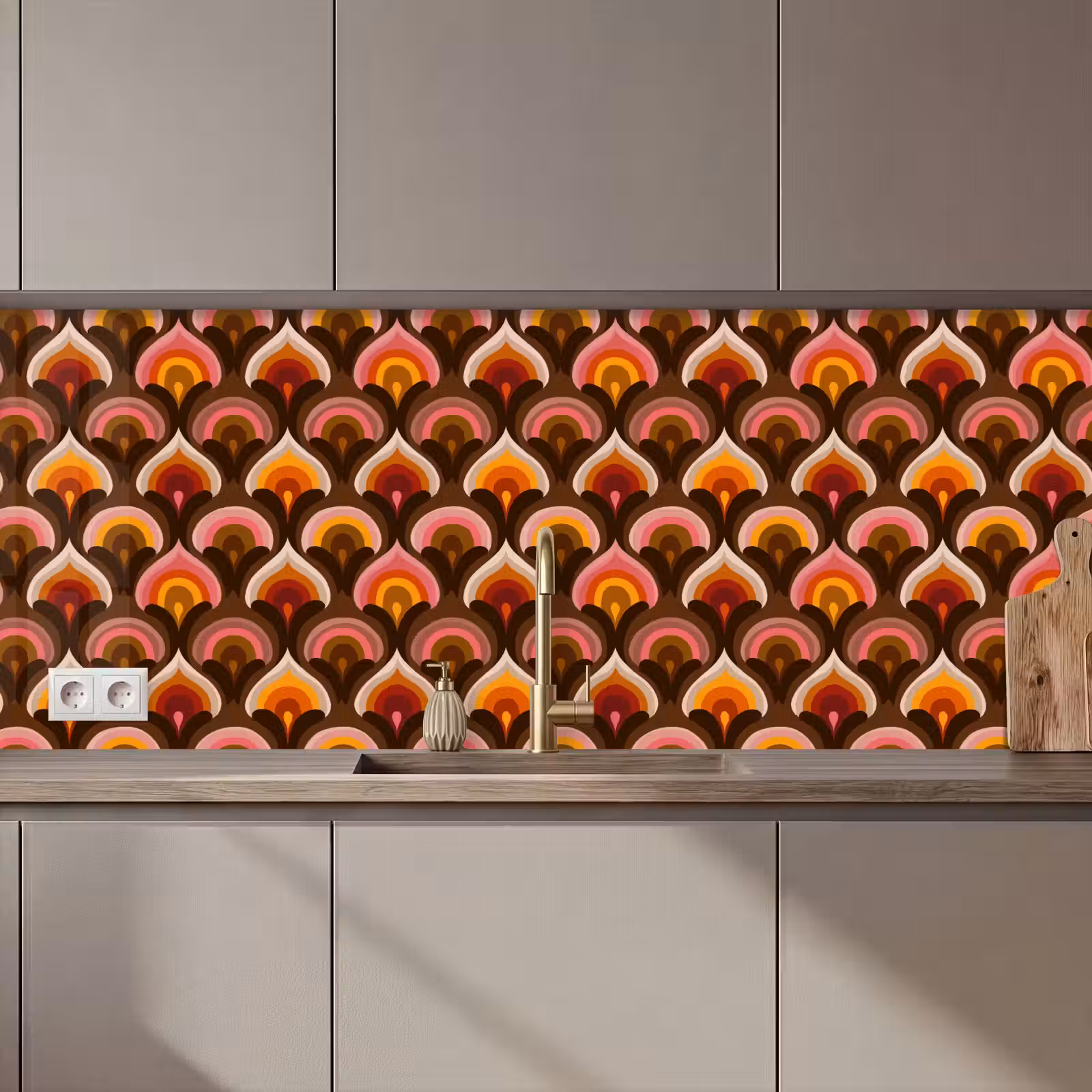 Kitchen splashback - Pattern - Retro - Colorful — 1