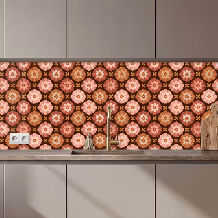 Kitchen splashback - Geometric - Floral - Colorful — 1