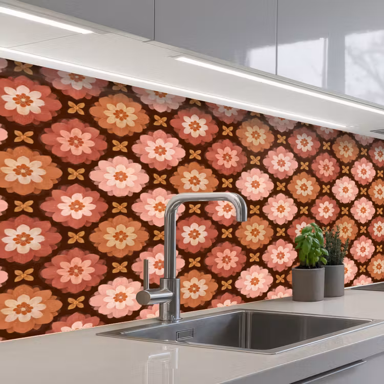 Kitchen splashback - Geometric - Floral - Colorful — 2