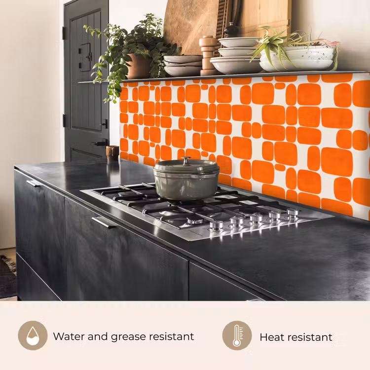 Kitchen splashback - Pattern - Retro - Orange — 5
