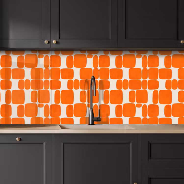 Kitchen splashback - Pattern - Retro - Orange — 6