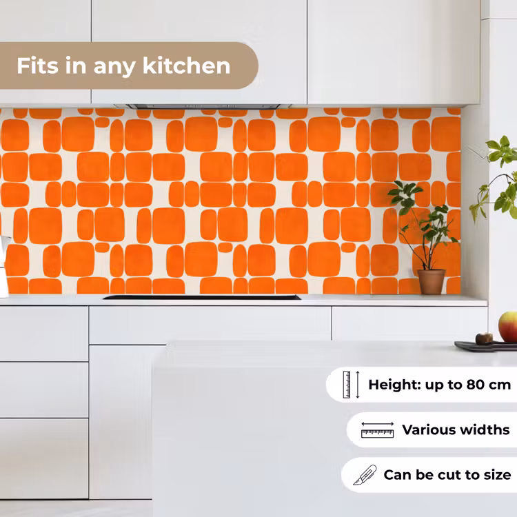 Kitchen splashback - Pattern - Retro - Orange — 7