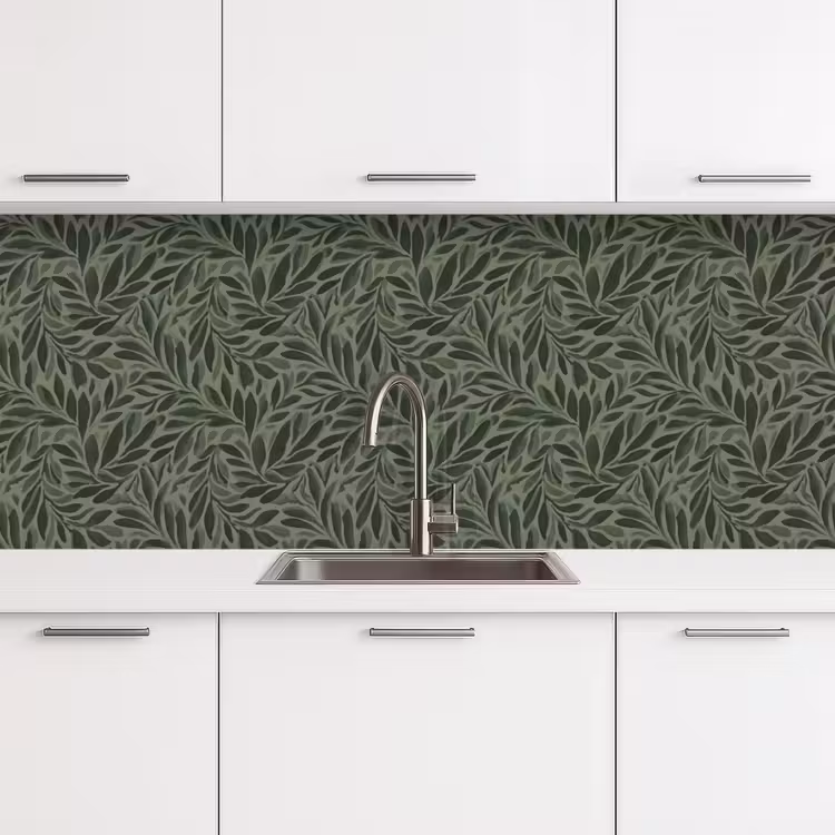 Kitchen splashback - Leaves - Organic - Green — 4