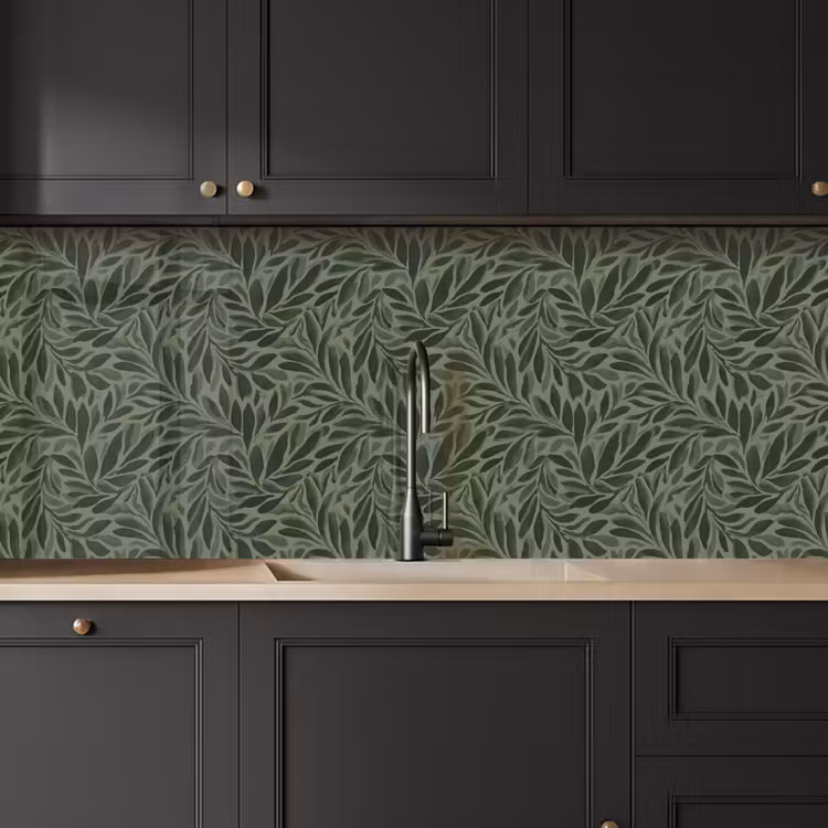 Kitchen splashback - Leaves - Organic - Green — 6