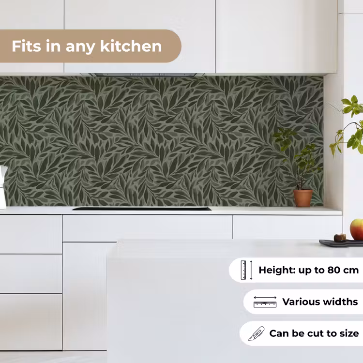 Kitchen splashback - Leaves - Organic - Green — 7
