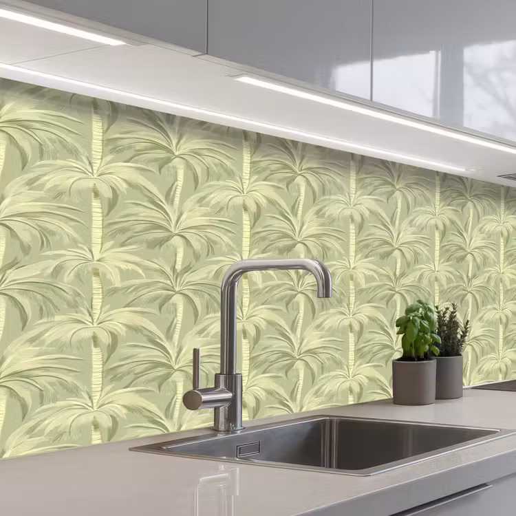 Kitchen splashback - Palm forest - Tropical - Green — 2