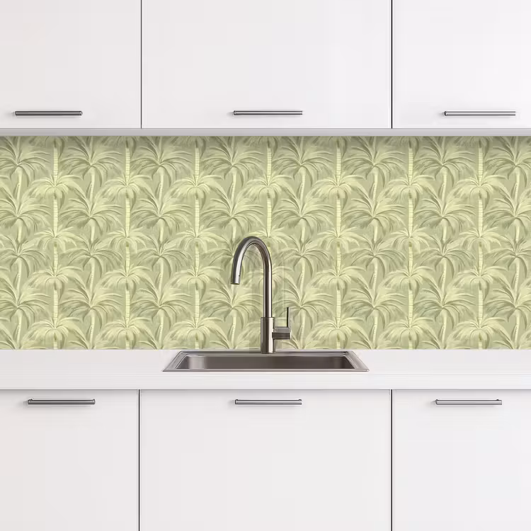 Kitchen splashback - Palm forest - Tropical - Green — 4