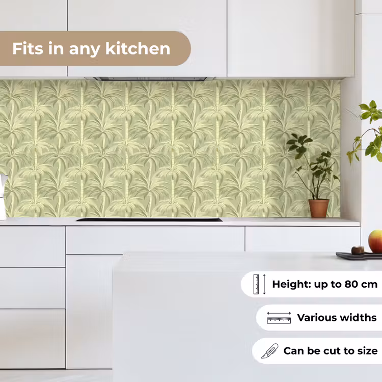 Kitchen splashback - Palm forest - Tropical - Green — 7