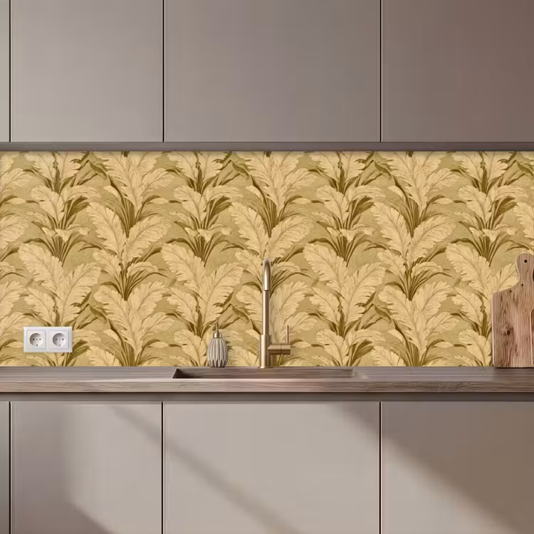 Kitchen splashback - Palm leaves - Classic - Green — 1