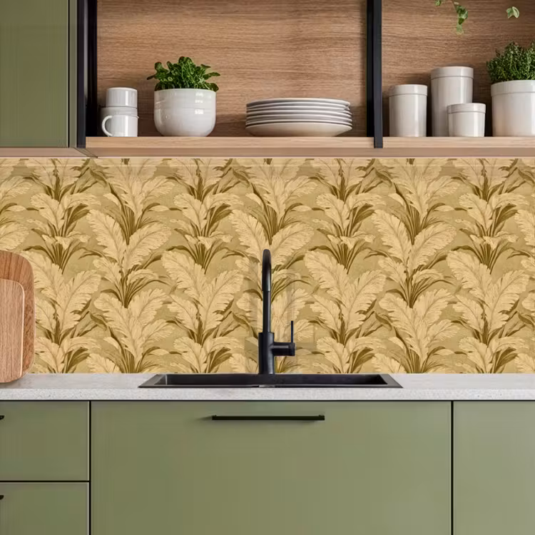 Kitchen splashback - Palm leaves - Classic - Green — 8