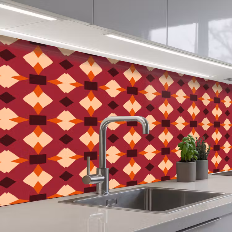 Kitchen splashback - Retro - Pattern - Colorful — 2