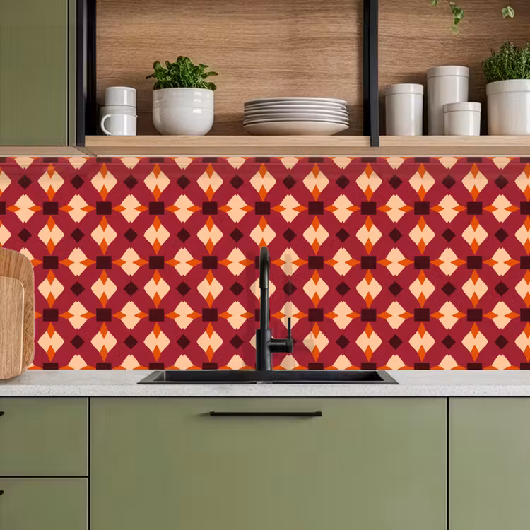Kitchen splashback - Retro - Pattern - Colorful — 8
