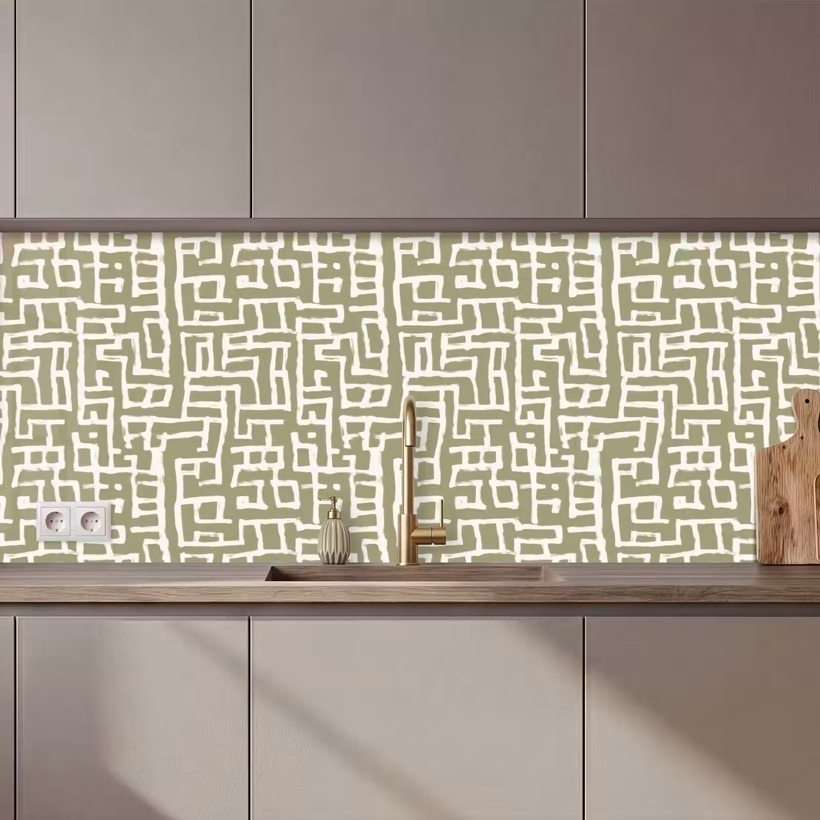 Kitchen splashback - Graphic - Pattern - Green — 1