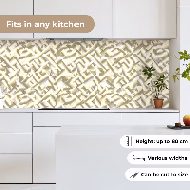 Kitchen splashback - Geometric - Lines - Green — 7