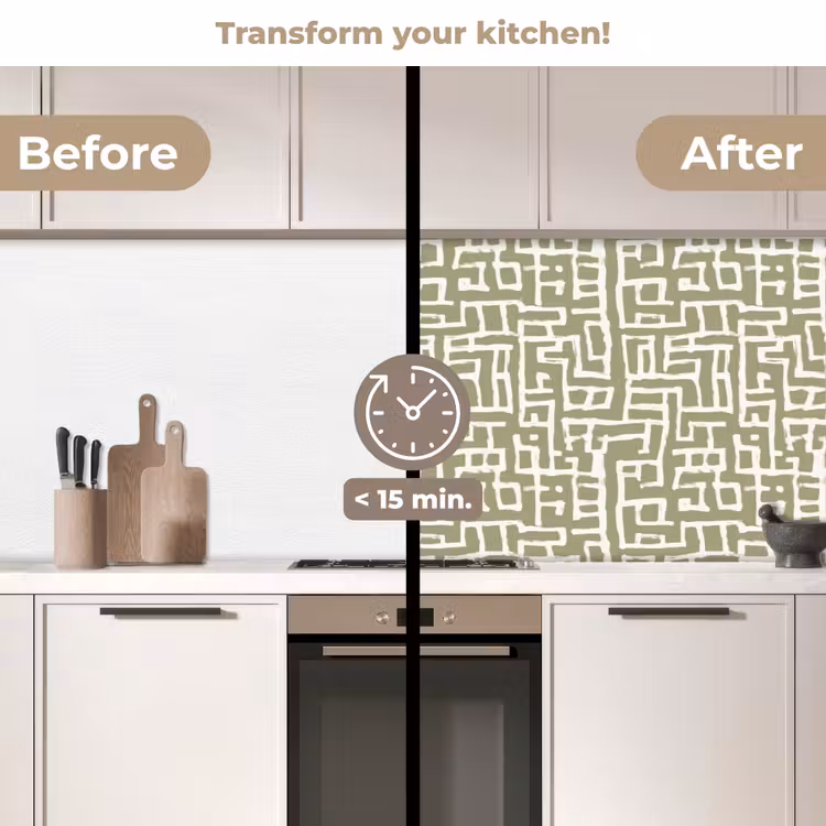 Kitchen splashback - Graphic - Pattern - Green — 3