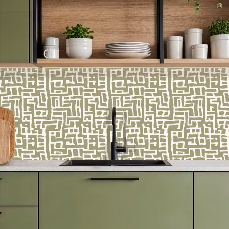 Kitchen splashback - Graphic - Pattern - Green — 8