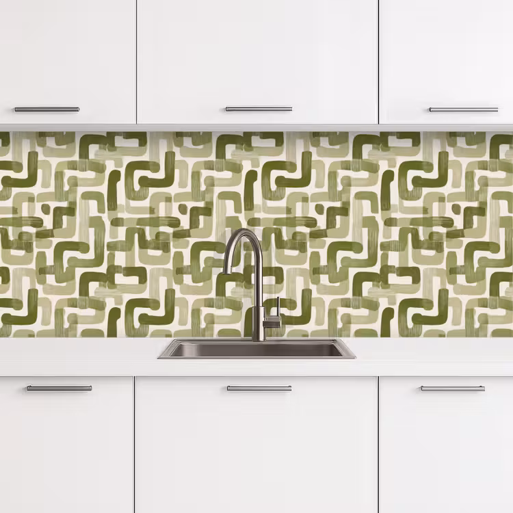 Kitchen splashback - Modern - Graphic - Green — 4